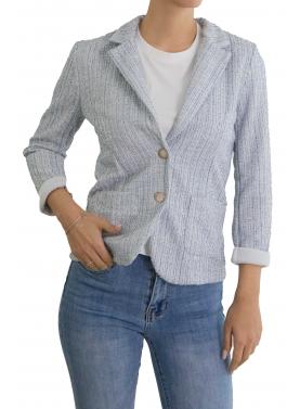 Giacca tinta unita due bottoni 